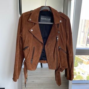 Brown Suede Leather Jacket